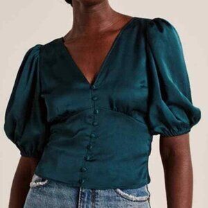Abercrombie Satin Tie Back Top